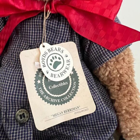 Megan Berriman Boyds Plush Bear Best Dressed Collection Retired 912623 With TAGS - Picture 3 of 6